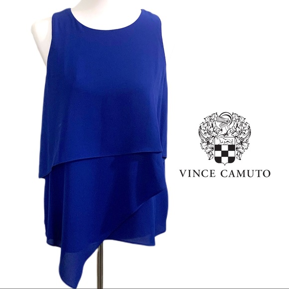Vince Camuto Tops - VINCE CAMUTO royal blue asymmetrical top